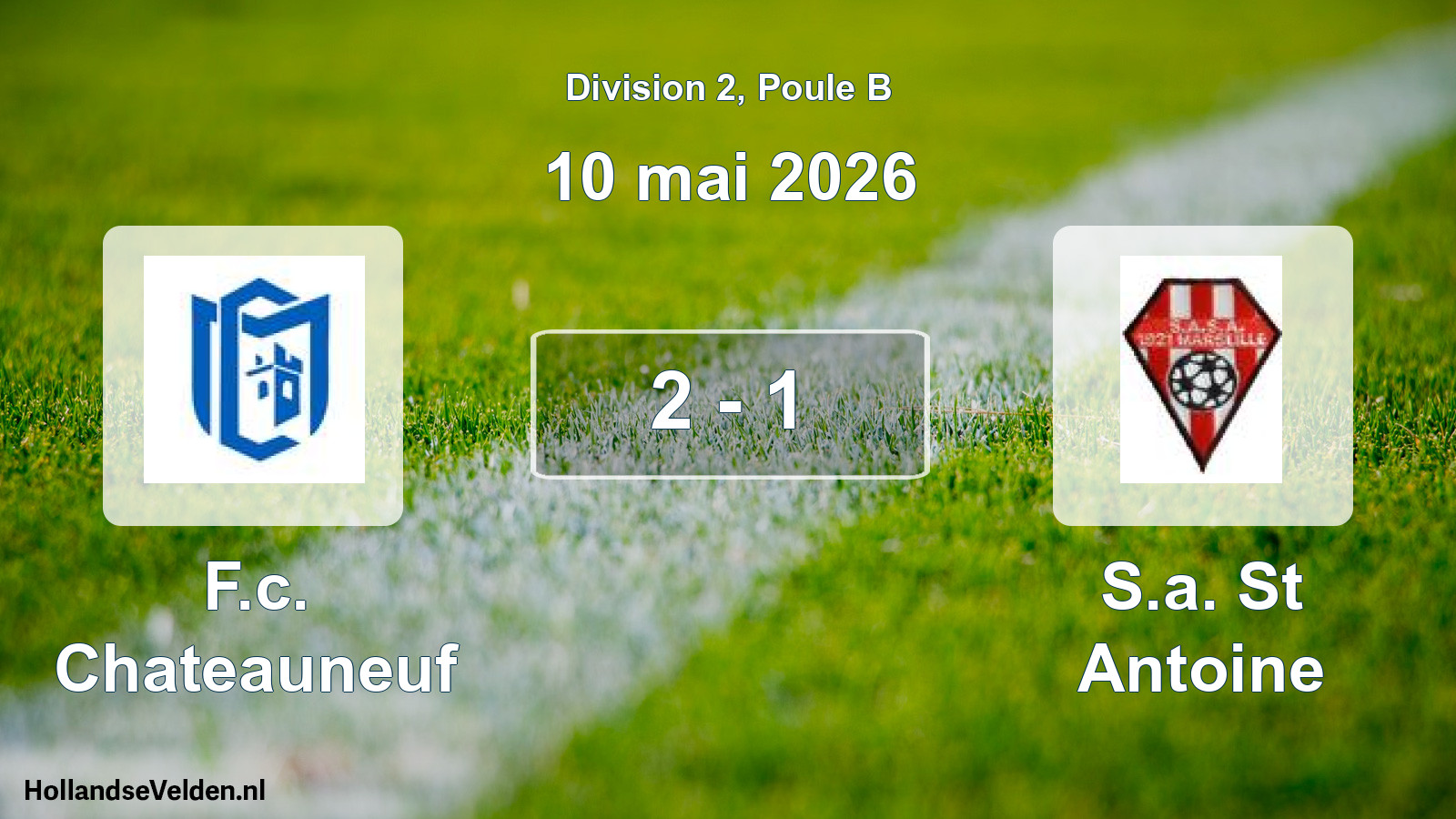 Total number of matches played: F.c. Chateauneuf - S.a. St Antoine 2 - 1 (10 May 2026)