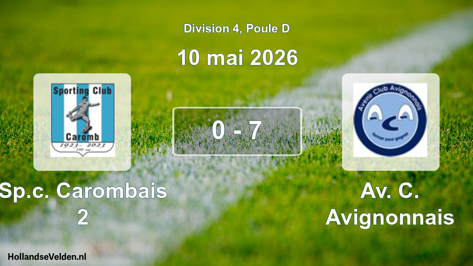 Total number of matches played: Sp.c. Carombais 2 - Av. C. Avignonnais 0 - 7 (10 May 2026)