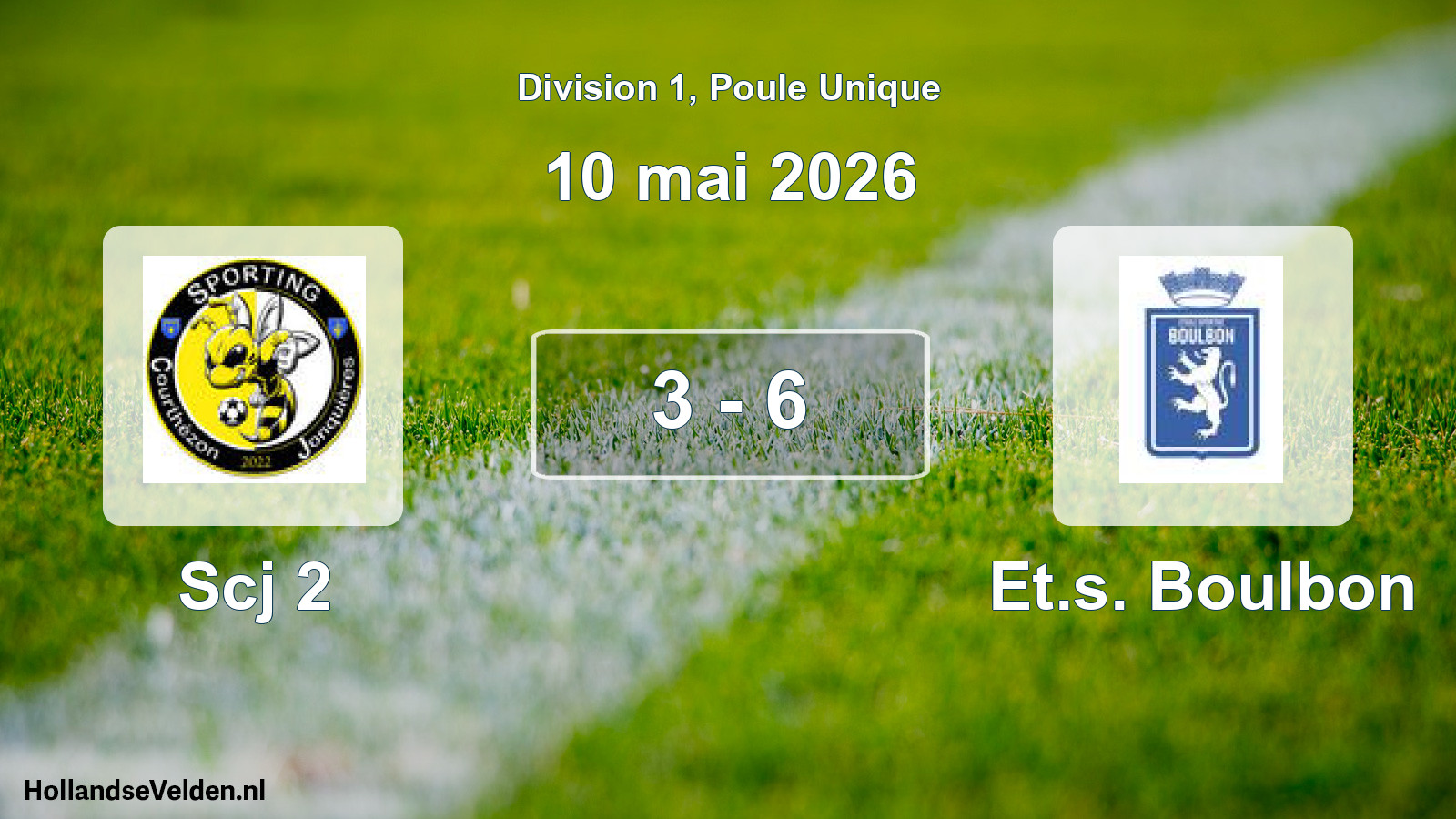 Match joué: Scj 2 - Et.s. Boulbon 3 - 6 (10 mai 2026)