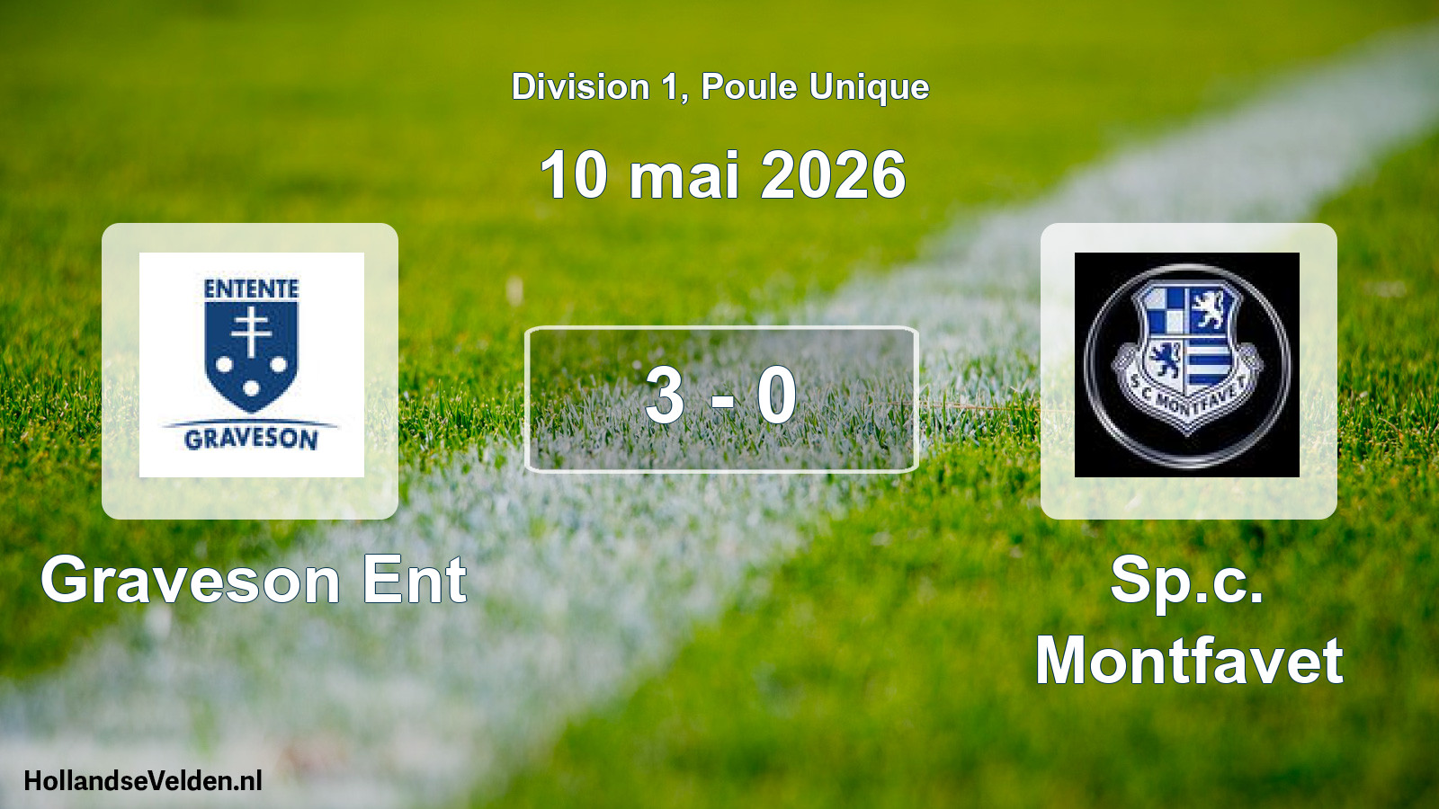 Total number of matches played: Graveson Ent - Sp.c. Montfavet 3 - 0 (10 May 2026)