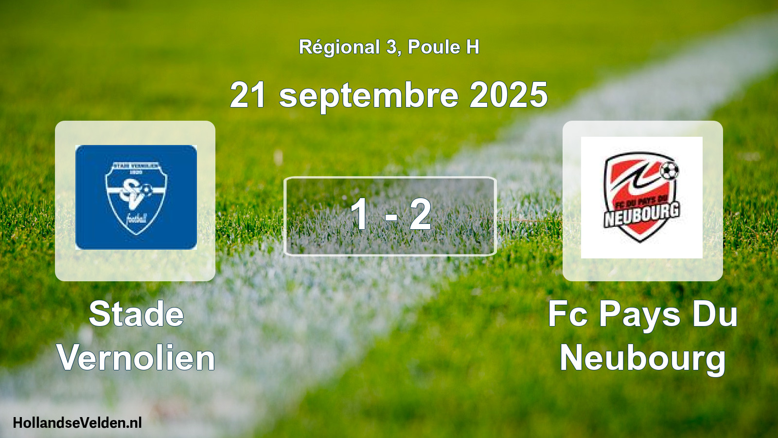 Total number of matches played: Stade Vernolien - Fc Pays Du Neubourg 1 - 2 (21 September 2025)