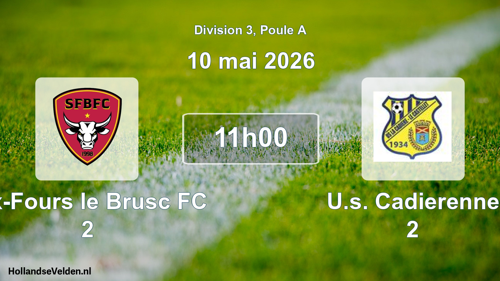 Match programmé: Six-Fours le Brusc FC 2 - U.s. Cadierenne 2 (10 mai 2026)