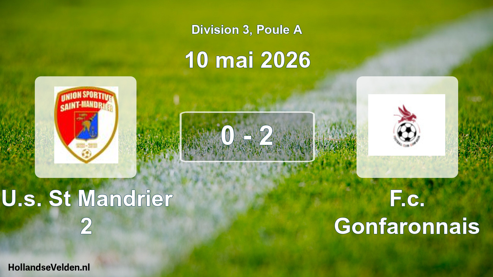 Total number of matches played: U.s. St Mandrier 2 - F.c. Gonfaronnais 0 - 2 (10 May 2026)