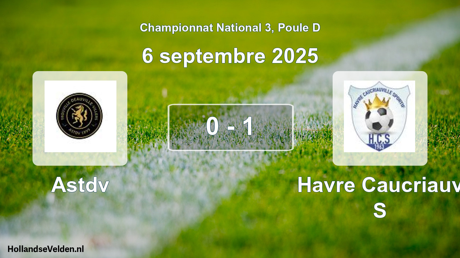 Total number of matches played: Astdv - Havre Caucriauv S 0 - 1 (6 September 2025)