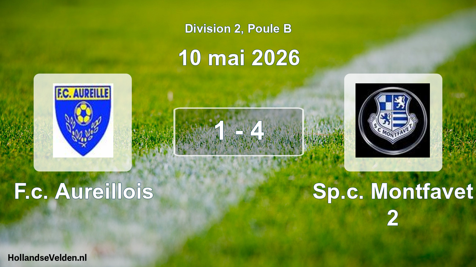 Total number of matches played: F.c. Aureillois - Sp.c. Montfavet 2 1 - 4 (10 May 2026)