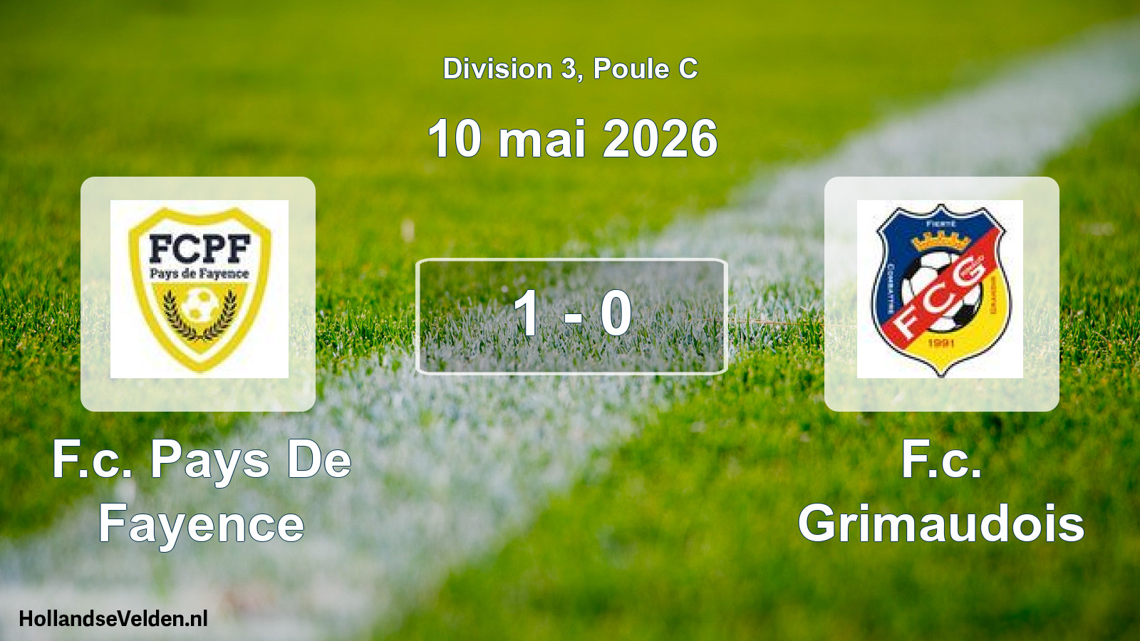 Match joué: F.c. Pays De Fayence - F.c. Grimaudois 1 - 0 (10 mai 2026)