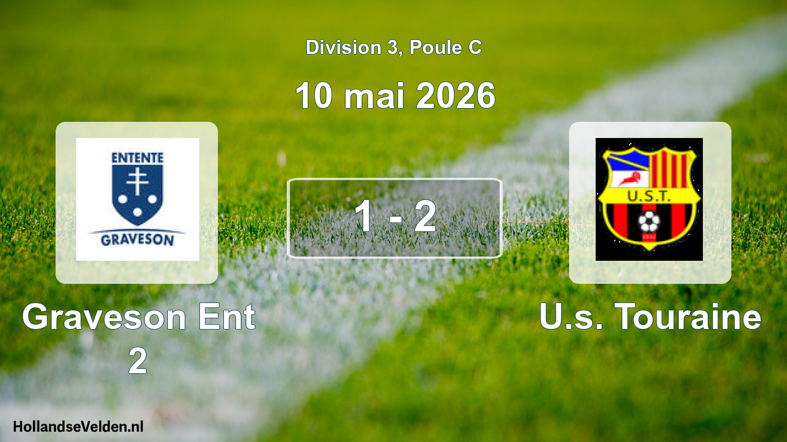 Total number of matches played: Graveson Ent 2 - U.s. Touraine 1 - 2 (10 May 2026)