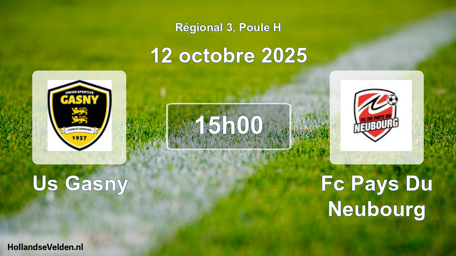 Scheduled Match: Us Gasny - Fc Pays Du Neubourg (12 October 2025)