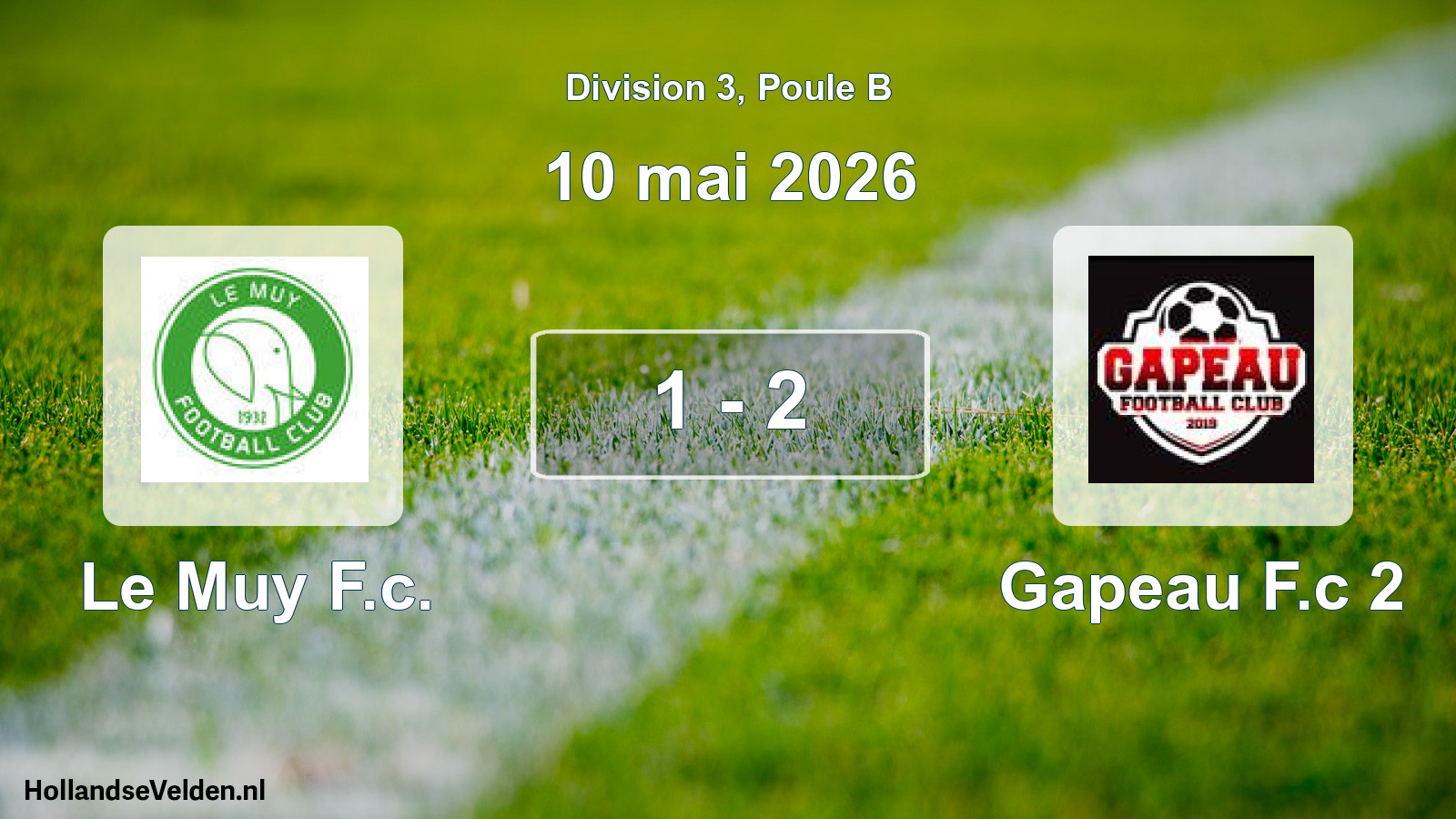 Total number of matches played: Le Muy F.c. - Gapeau F.c 2 1 - 2 (10 May 2026)
