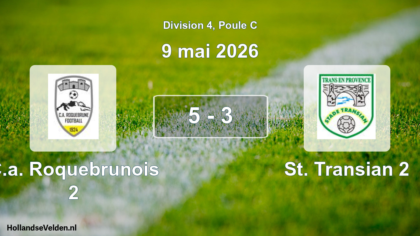 Match joué: C.a. Roquebrunois 2 - St. Transian 2 5 - 3 (9 mai 2026)