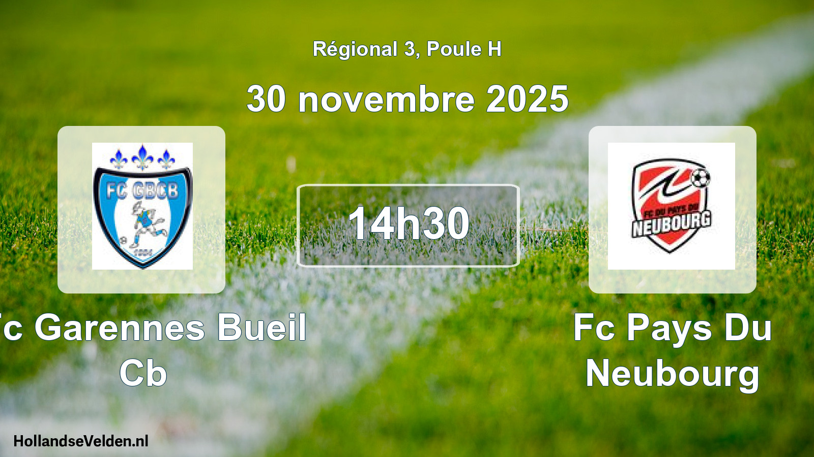 Scheduled Match: Fc Garennes Bueil Cb - Fc Pays Du Neubourg (30 November 2025)