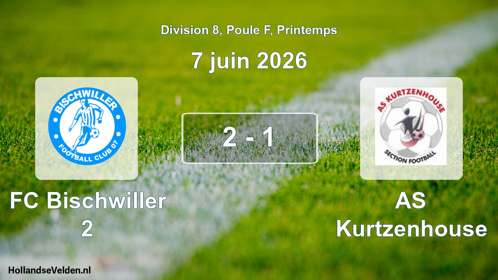 Gespeelde wedstrijd: FC Bischwiller 2 - AS Kurtzenhouse 2 - 1 (7 juni 2026)