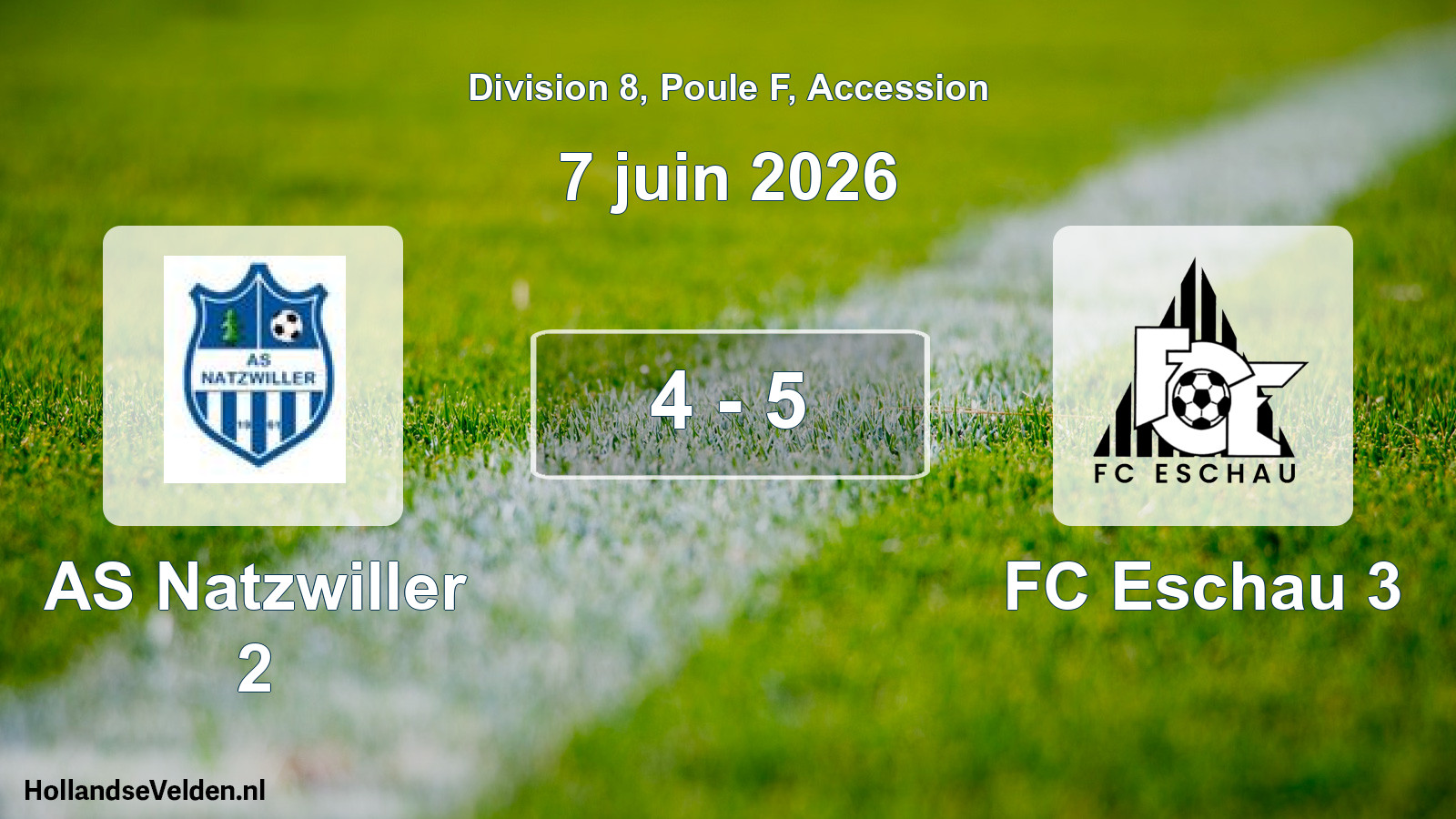 Gespeelde wedstrijd: AS Natzwiller 2 - FC Eschau 3 4 - 5 (7 juni 2026)