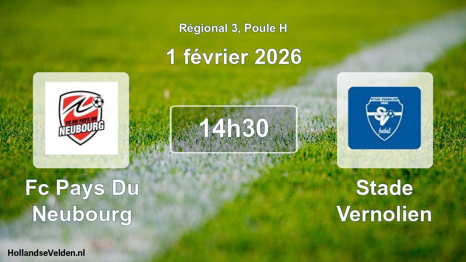 Scheduled Match: Fc Pays Du Neubourg - Stade Vernolien (1 February 2026)