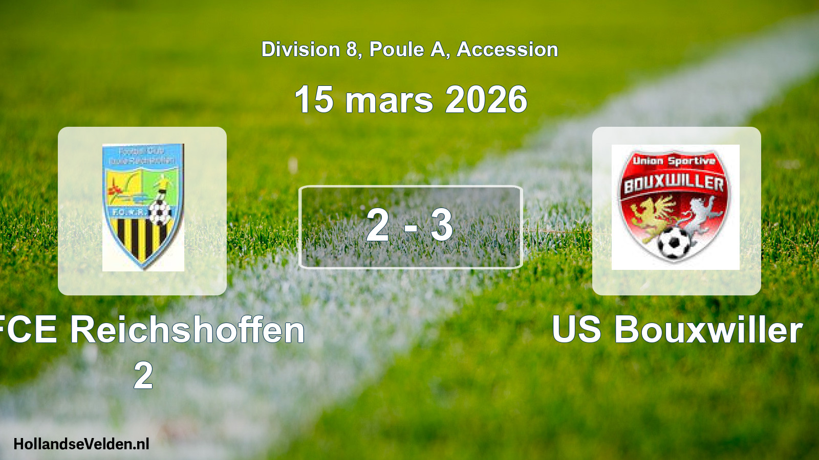 Gespeelde wedstrijd: FCE Reichshoffen 2 - US Bouxwiller 2 - 3 (15 maart 2026)