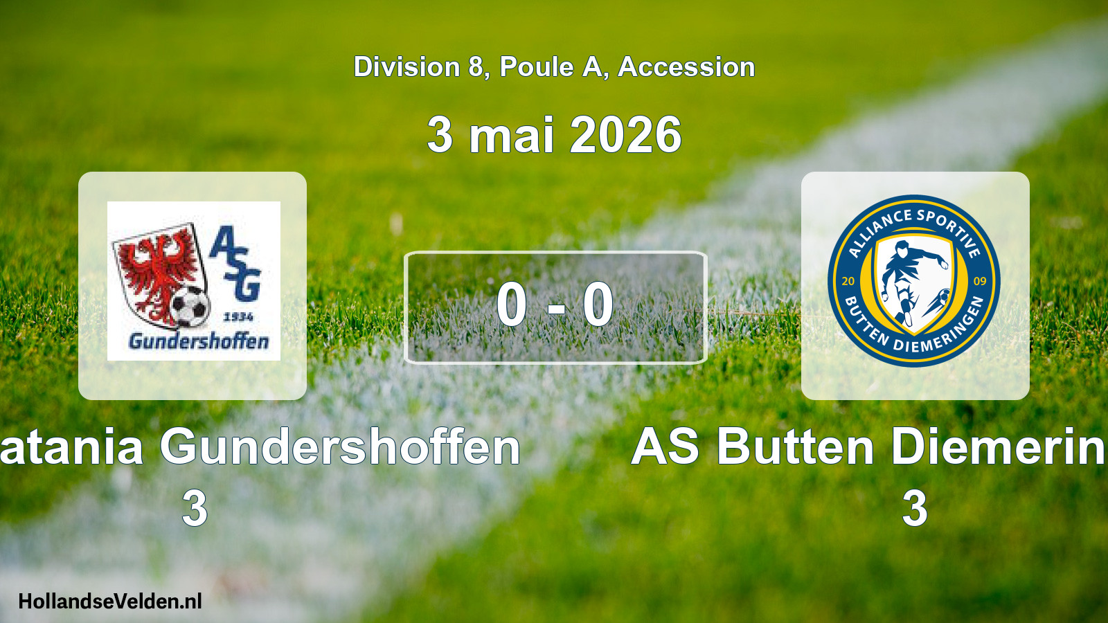 Gespeelde wedstrijd: AS Platania Gundershoffen 3 - AS Butten Diemeringen 3 0 - 0 (3 mei 2026)