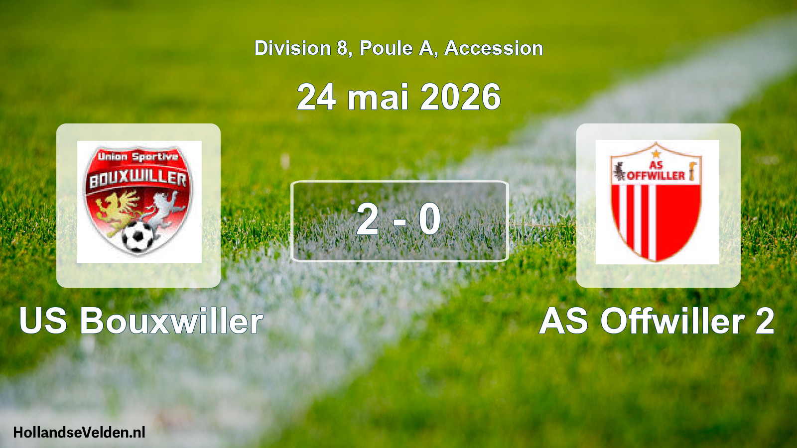 Gespeelde wedstrijd: US Bouxwiller - AS Offwiller 2 2 - 0 (24 mei 2026)