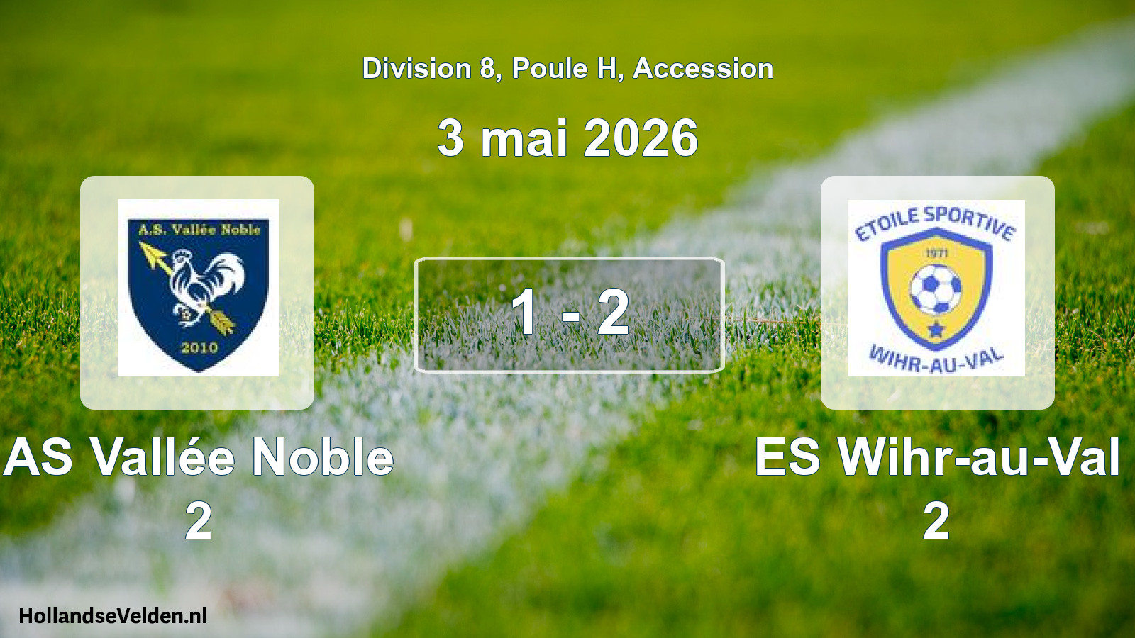 Gespeelde wedstrijd: AS Vallée Noble 2 - ES Wihr-au-Val 2 1 - 2 (3 mei 2026)