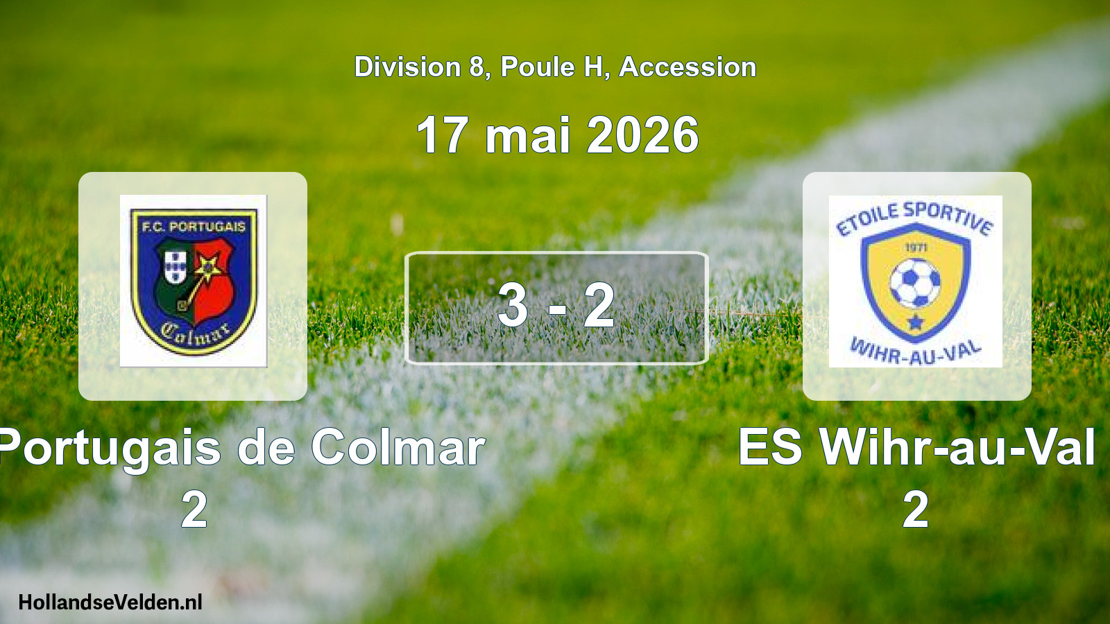 Gespeelde wedstrijd: FC Portugais de Colmar 2 - ES Wihr-au-Val 2 3 - 2 (17 mei 2026)