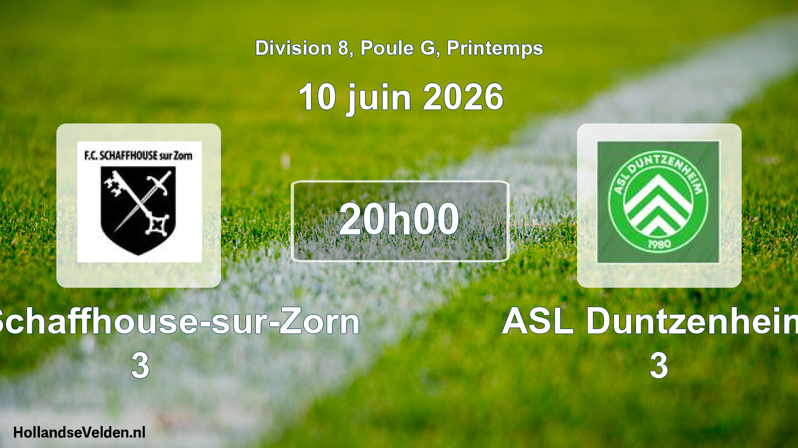 Geplande wedstrijd: FC Schaffhouse-sur-Zorn 3 - ASL Duntzenheim 3 (10 juni 2026)