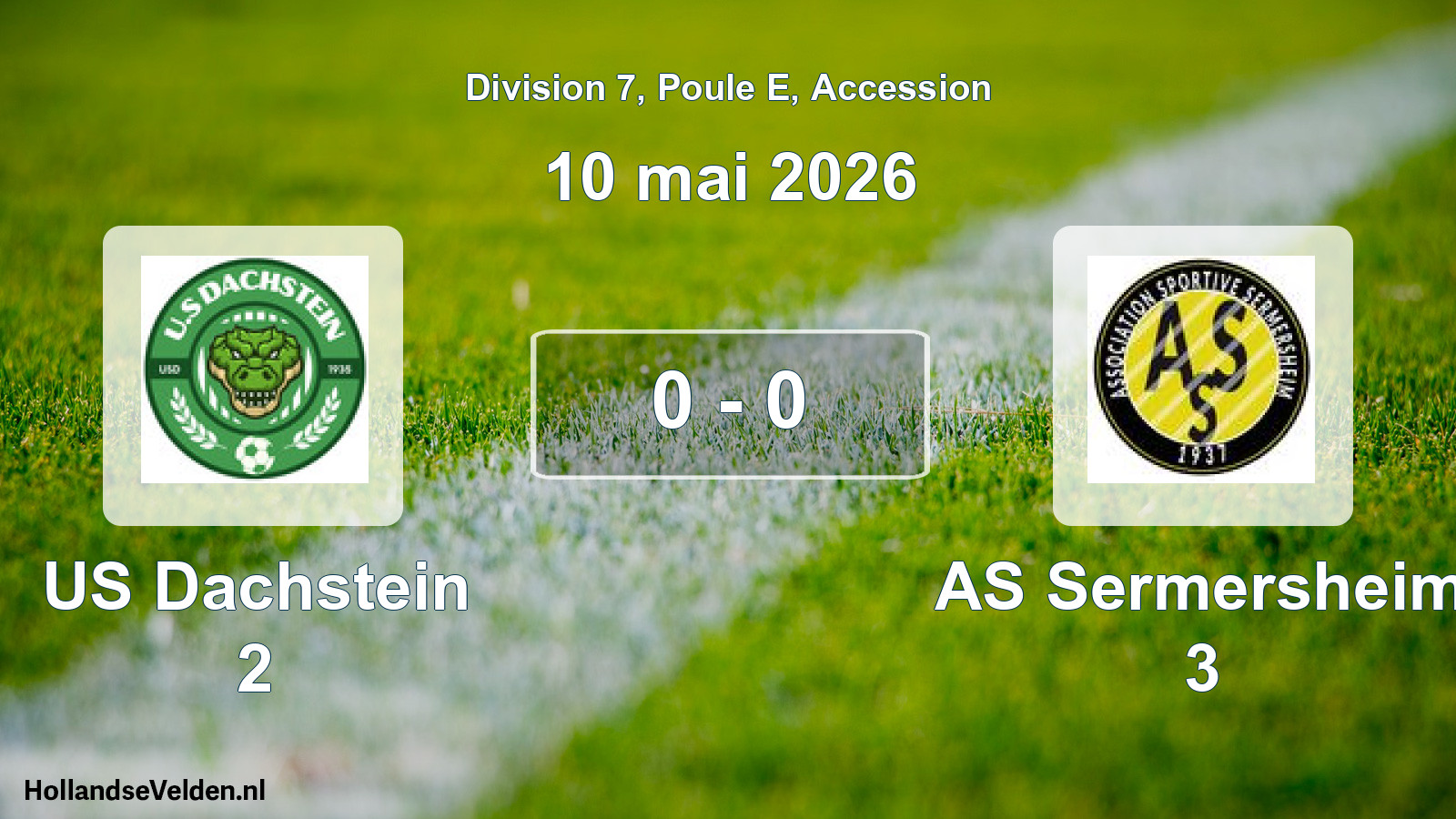 Gespeelde wedstrijd: US Dachstein 2 - AS Sermersheim 3 0 - 0 (10 mei 2026)