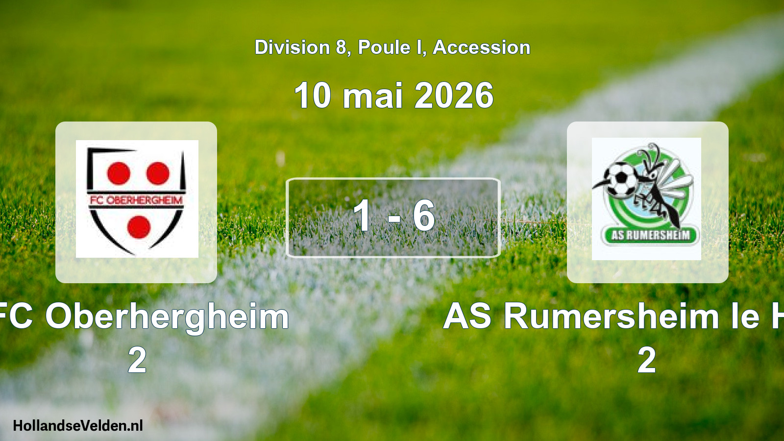 Gespeelde wedstrijd: FC Oberhergheim 2 - AS Rumersheim le Haut 2 1 - 6 (10 mei 2026)