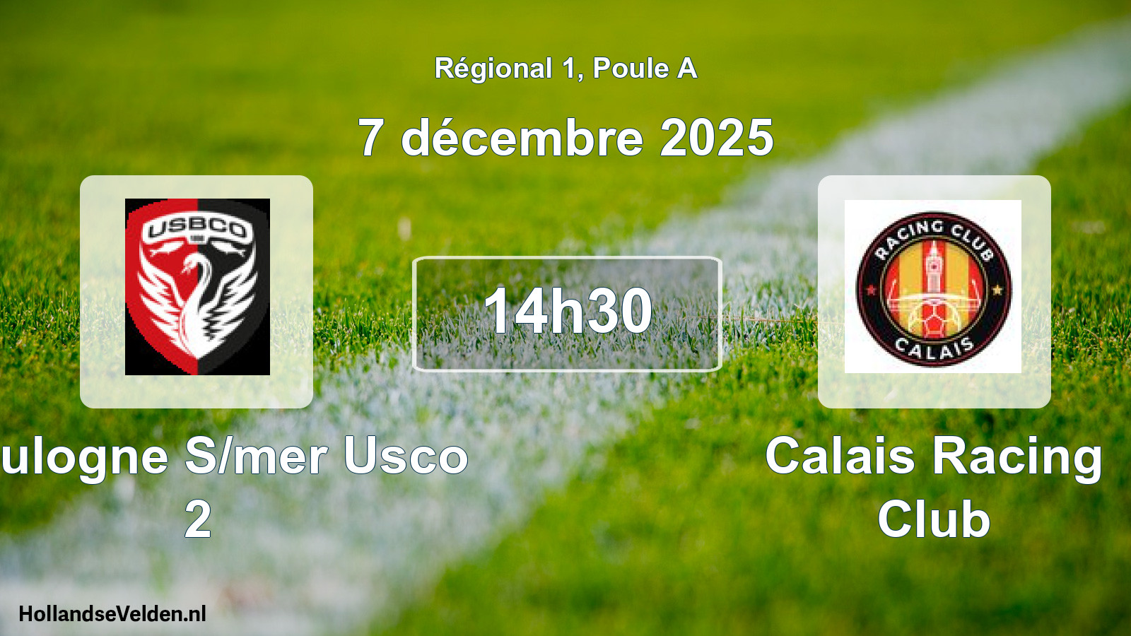 Scheduled Match: Boulogne S/mer Usco 2 - Calais Racing Club (7 December 2025)