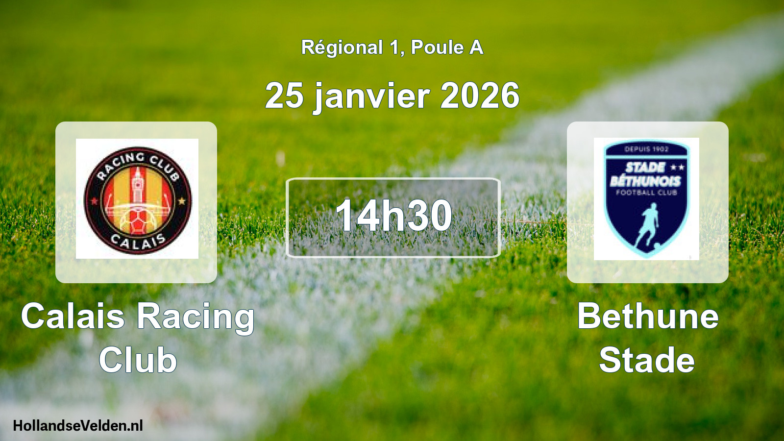 Geplande wedstrijd: Calais Racing Club - Bethune Stade (25 januari 2026)