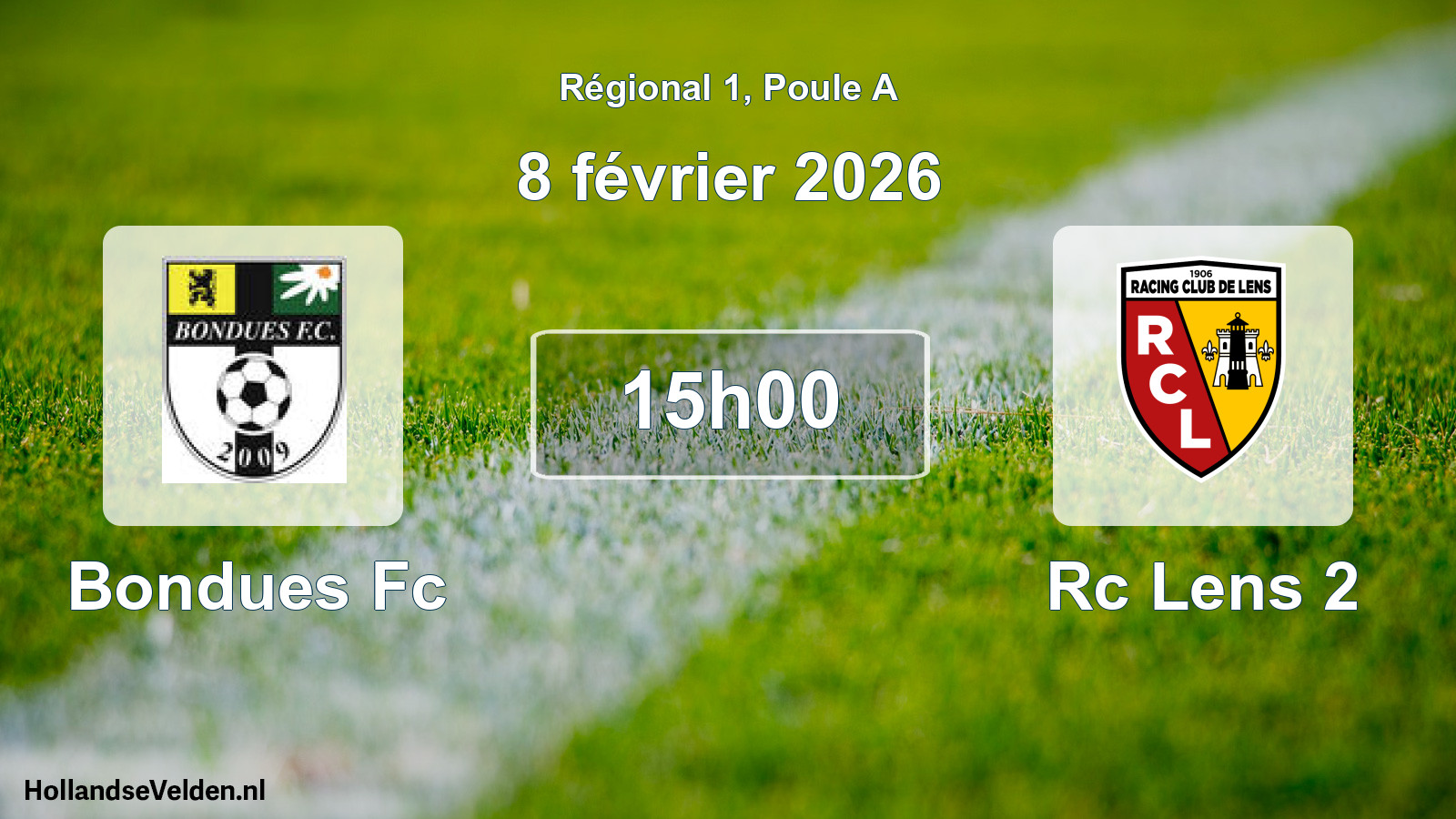 Scheduled Match: Bondues Fc - Rc Lens 2 (8 February 2026)