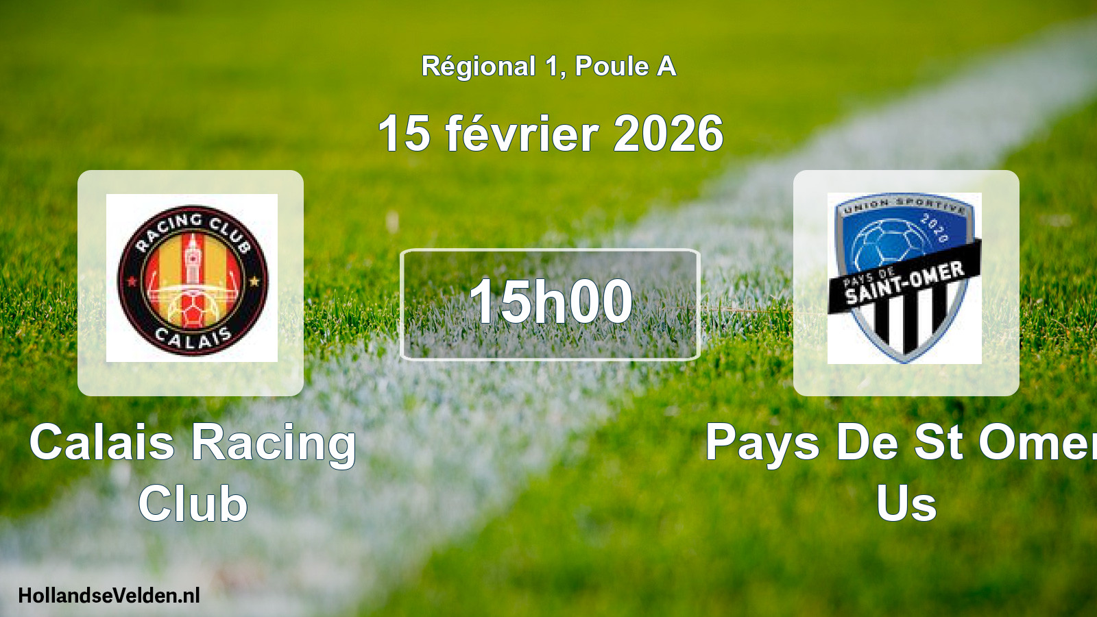 Scheduled Match: Calais Racing Club - Pays De St Omer Us (15 February 2026)