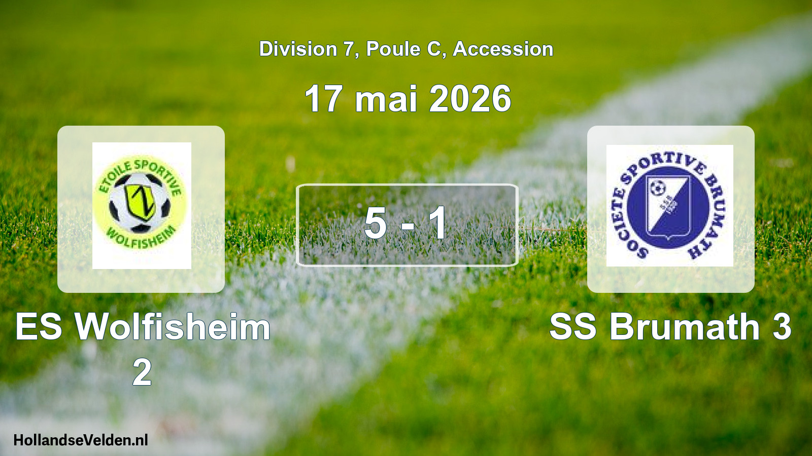 Gespeelde wedstrijd: ES Wolfisheim 2 - SS Brumath 3 5 - 1 (17 mei 2026)