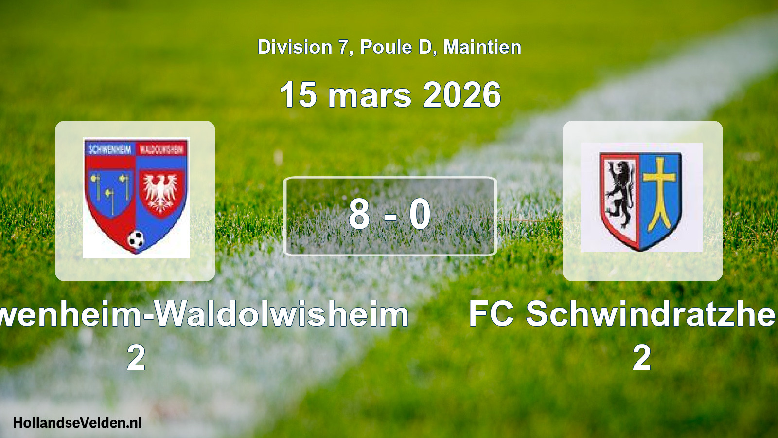Gespeelde wedstrijd: US Schwenheim-Waldolwisheim 2 - FC Schwindratzheim 2 8 - 0 (15 maart 2026)