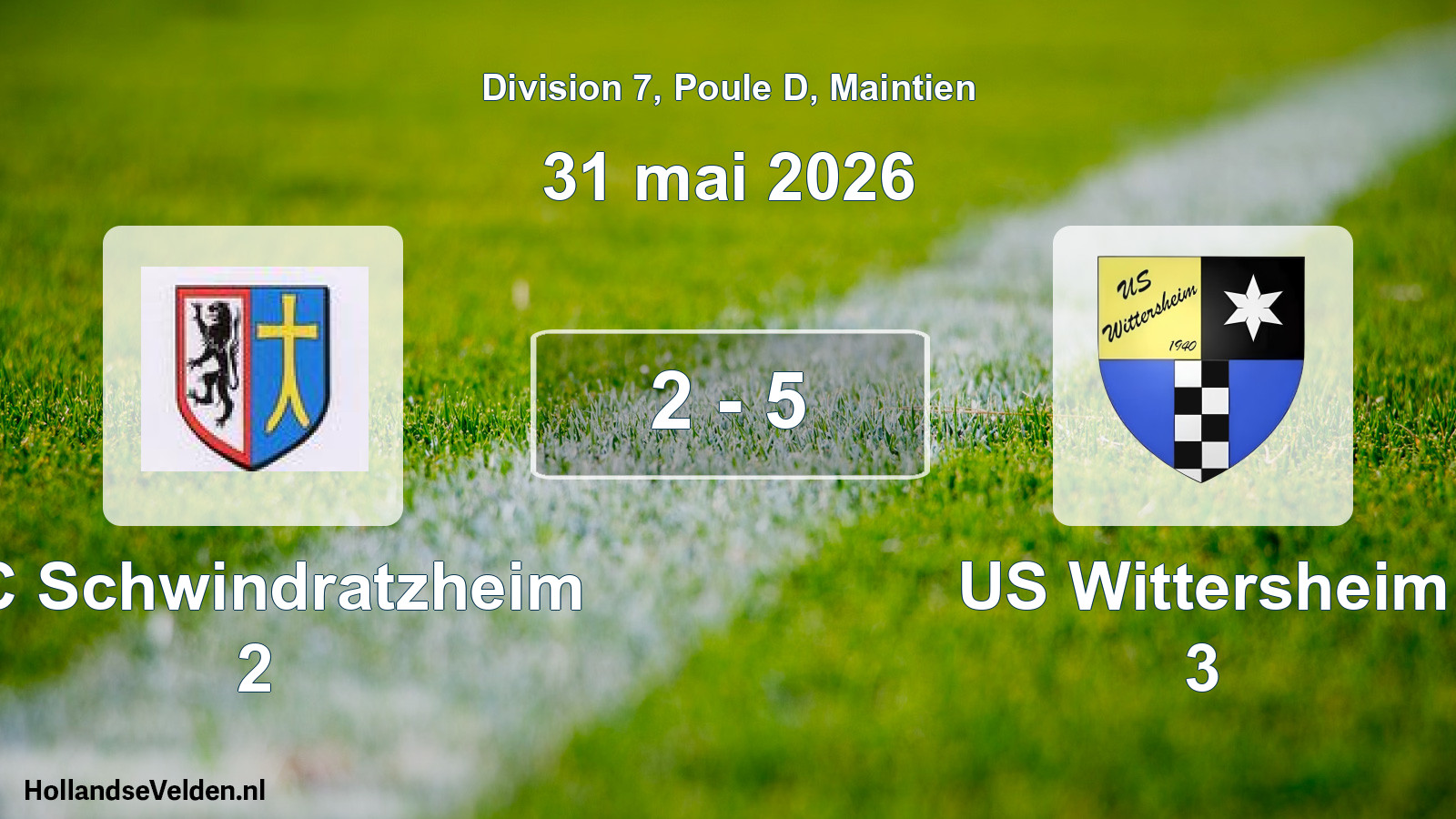 Gespeelde wedstrijd: FC Schwindratzheim 2 - US Wittersheim 3 2 - 5 (31 mei 2026)