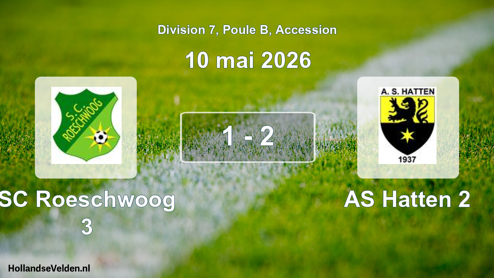 Gespeelde wedstrijd: SC Roeschwoog 3 - AS Hatten 2 1 - 2 (10 mei 2026)