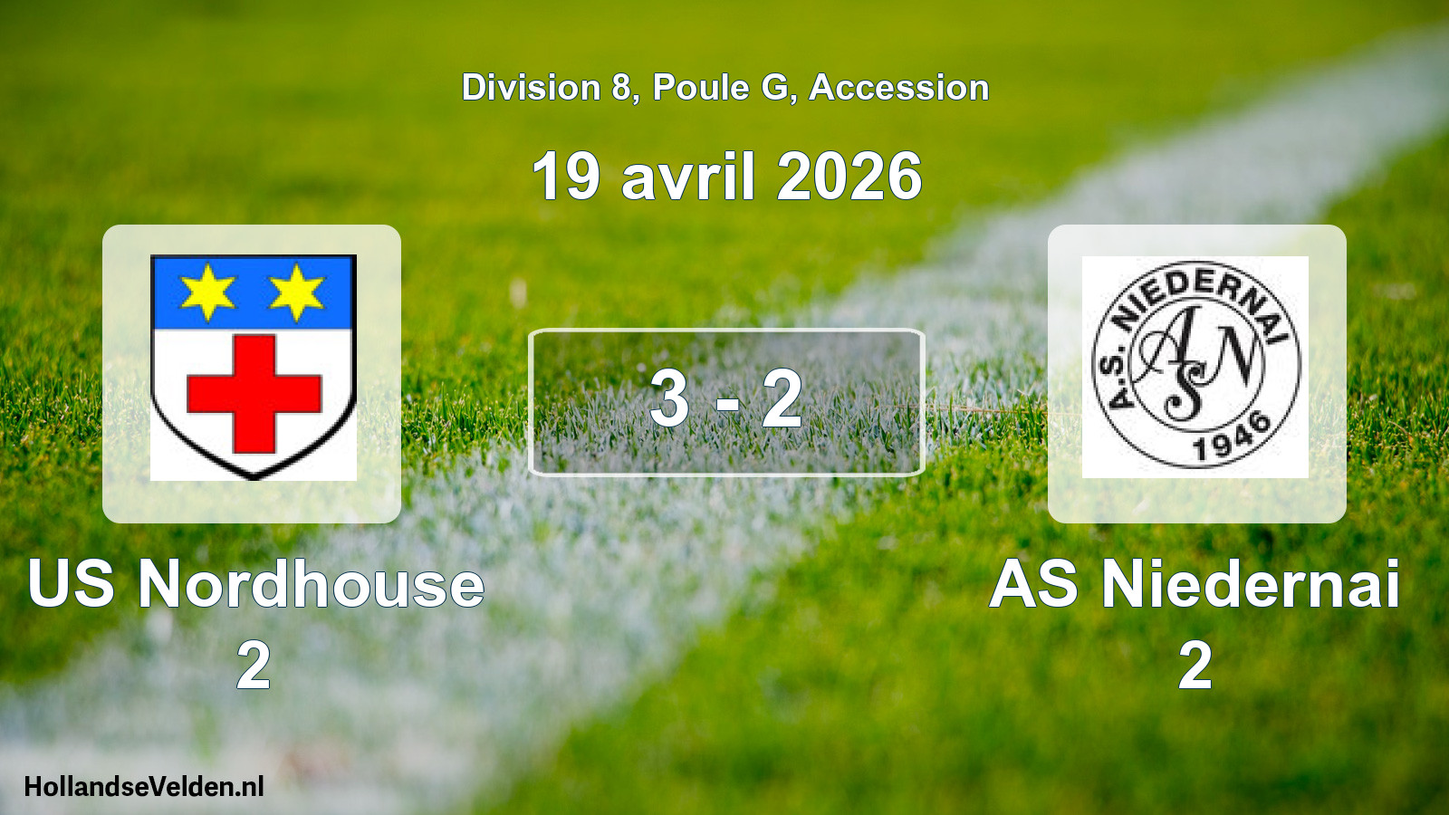 Gespeelde wedstrijd: US Nordhouse 2 - AS Niedernai 2 3 - 2 (19 april 2026)