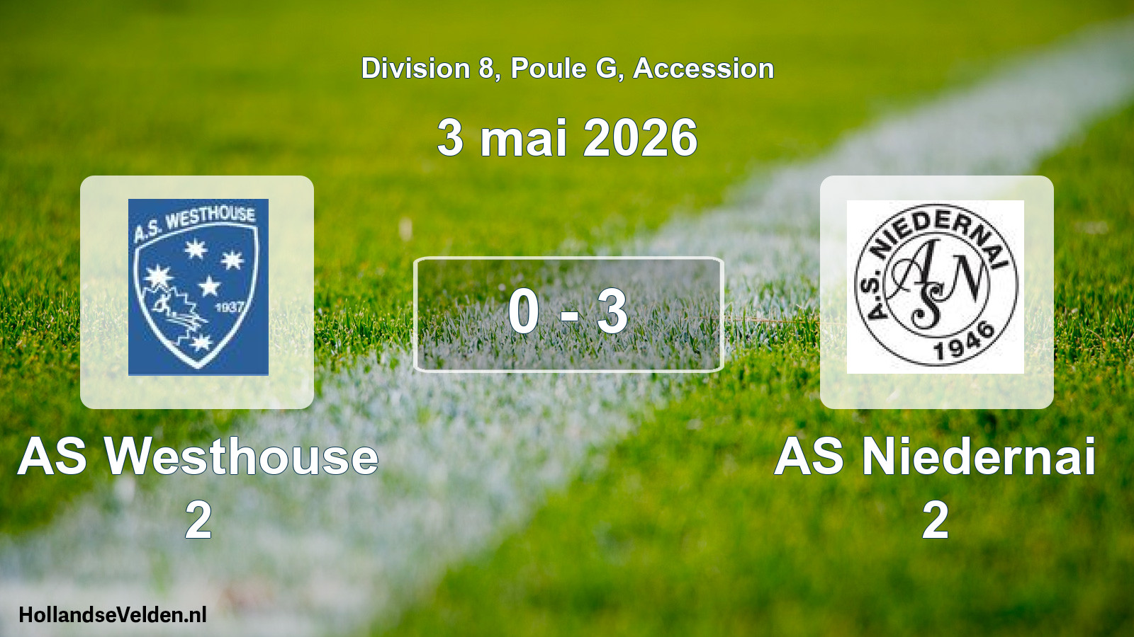 Gespeelde wedstrijd: AS Westhouse 2 - AS Niedernai 2 0 - 3 (3 mei 2026)