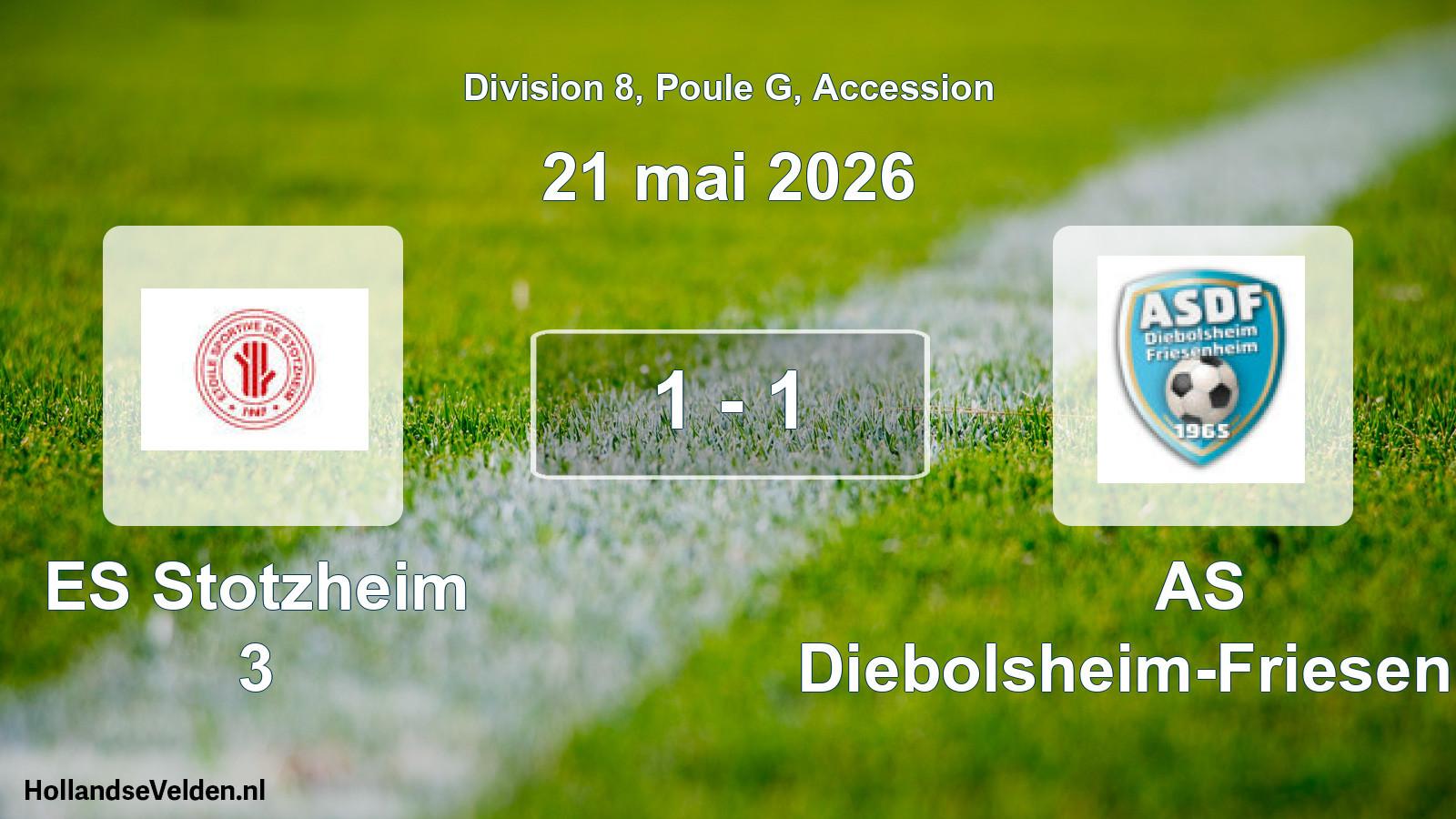 Gespeelde wedstrijd: ES Stotzheim 3 - AS Diebolsheim-Friesenheim 1 - 1 (21 mei 2026)