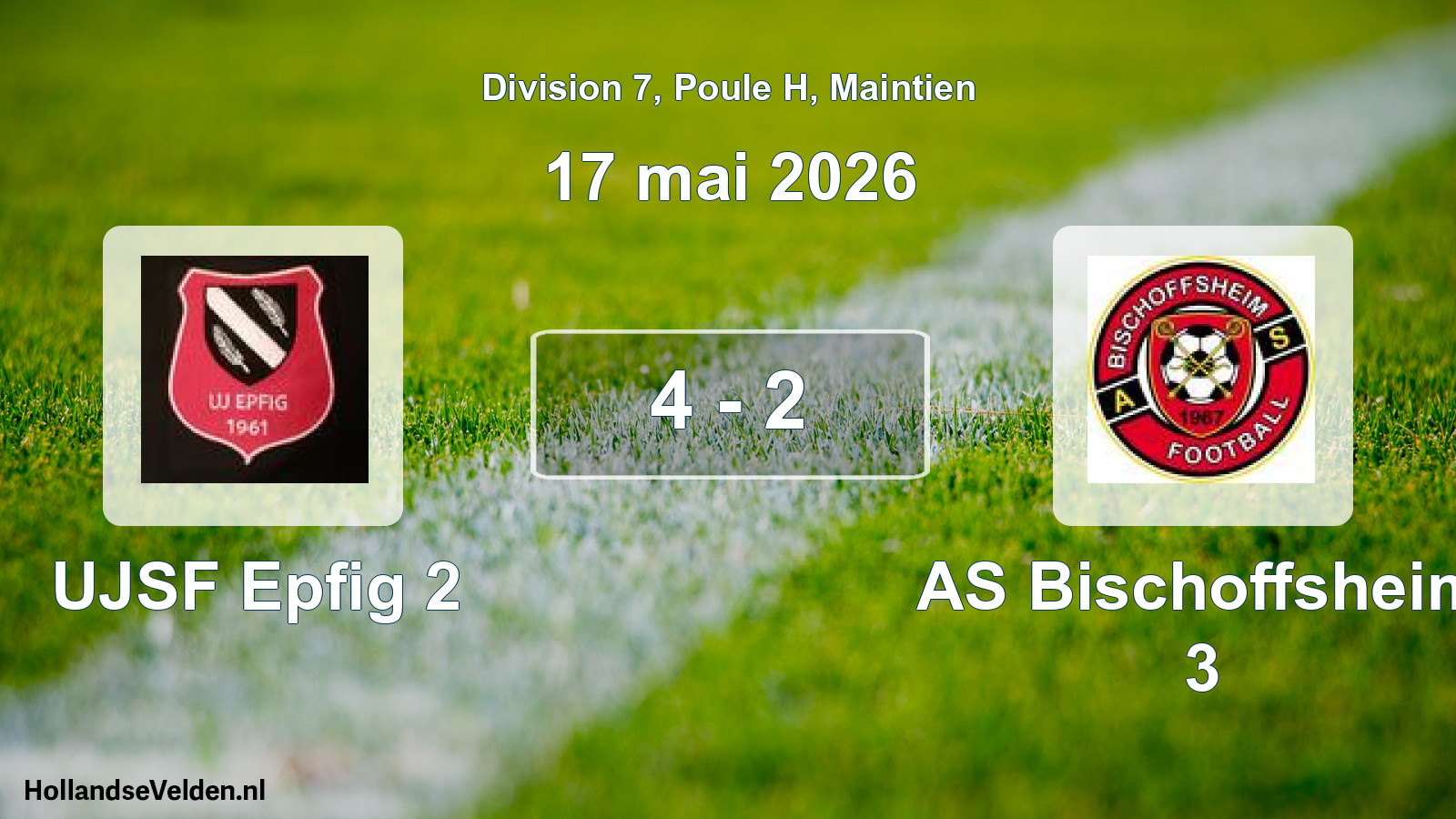 Gespeelde wedstrijd: UJSF Epfig 2 - AS Bischoffsheim 3 4 - 2 (17 mei 2026)