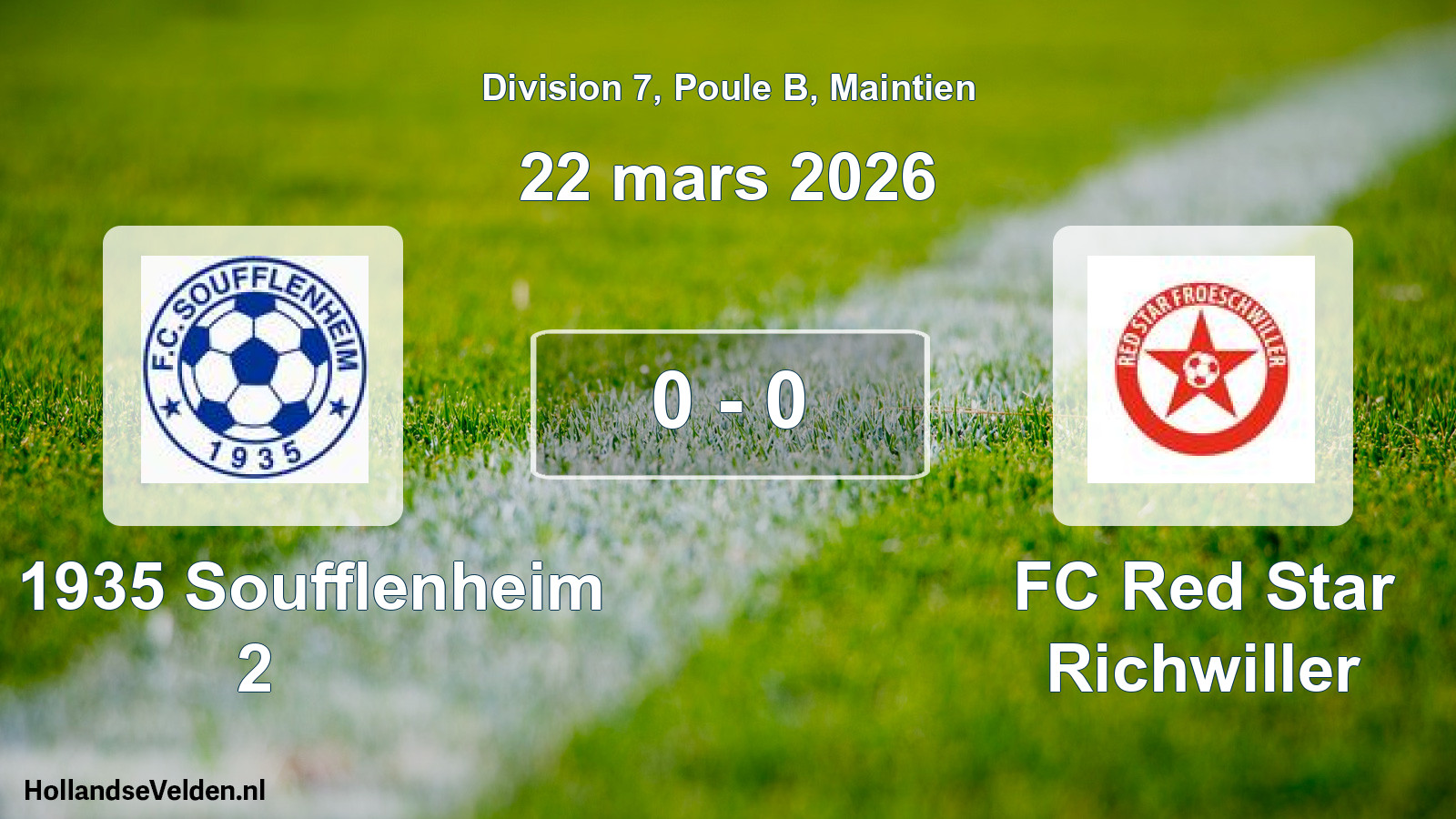 Gespeelde wedstrijd: FC 1935 Soufflenheim 2 - FC Red Star Richwiller 0 - 0 (22 maart 2026)