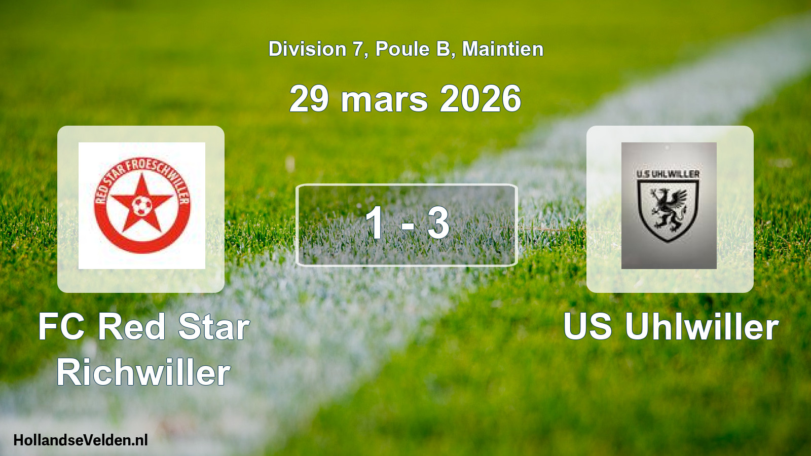 Gespeelde wedstrijd: FC Red Star Richwiller - US Uhlwiller 1 - 3 (29 maart 2026)
