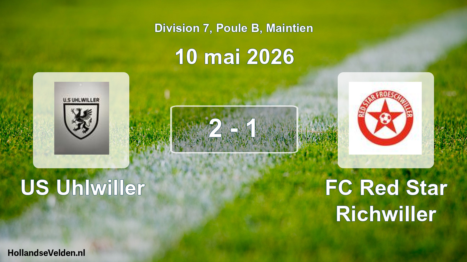 Gespeelde wedstrijd: US Uhlwiller - FC Red Star Richwiller 2 - 1 (10 mei 2026)