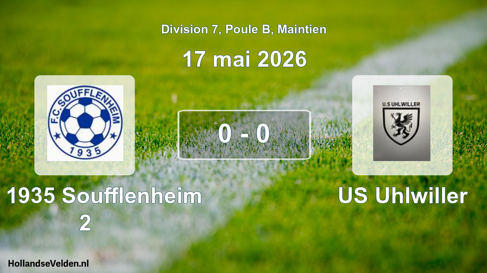 Gespeelde wedstrijd: FC 1935 Soufflenheim 2 - US Uhlwiller 0 - 0 (17 mei 2026)