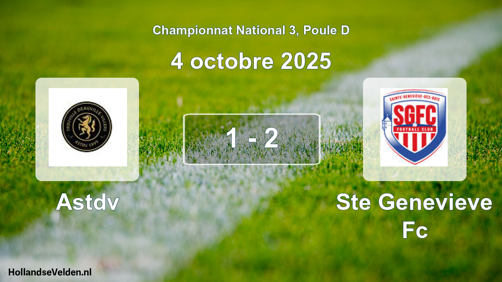 Gespeelde wedstrijd: Astdv - Ste Genevieve Fc 1 - 2 (4 oktober 2025)