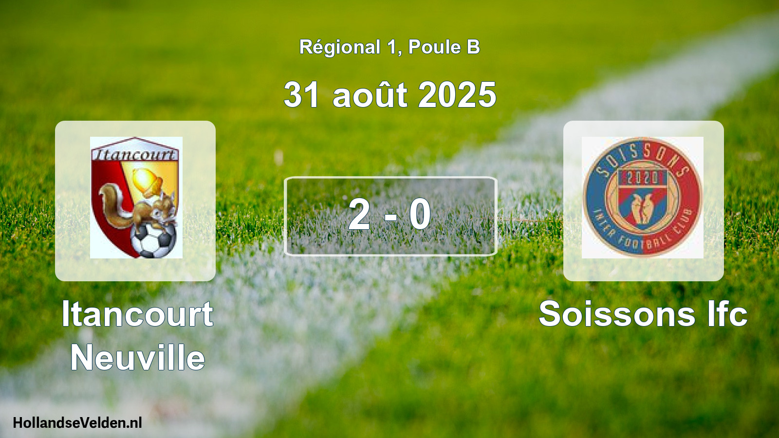 Total number of matches played: Itancourt Neuville - Soissons Ifc 2 - 0 (31 August 2025)