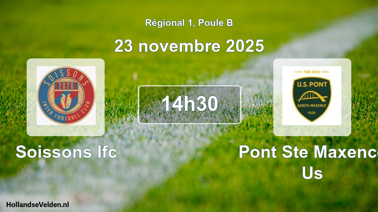 Geplande wedstrijd: Soissons Ifc - Pont Ste Maxence Us (23 novembre 2025)