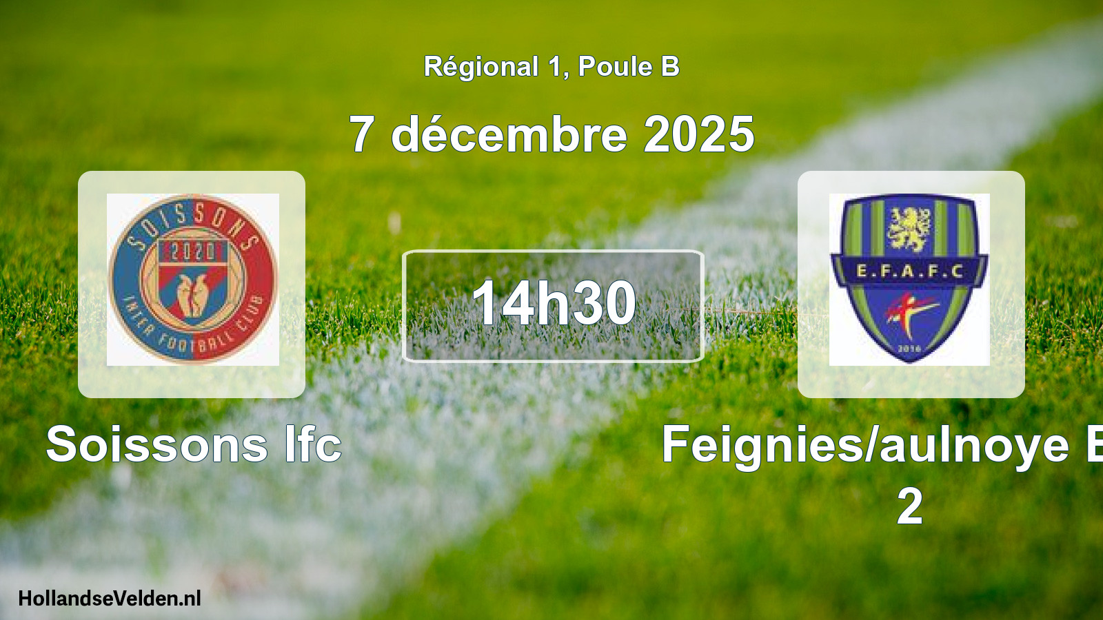 Geplande wedstrijd: Soissons Ifc - Feignies/aulnoye Efc 2 (7 décembre 2025)