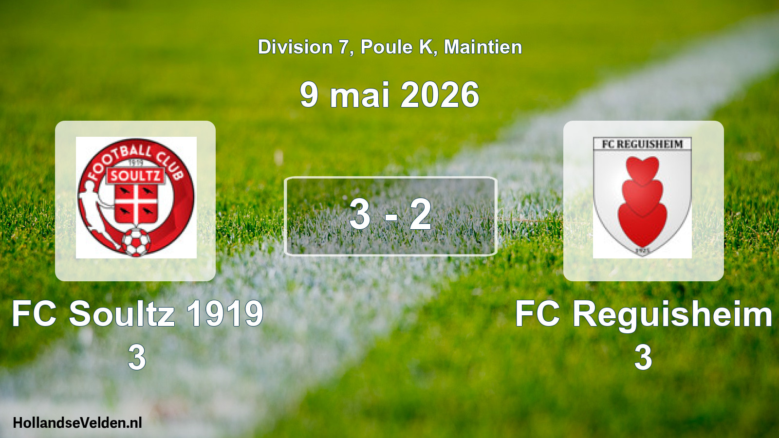 Gespeelde wedstrijd: FC Soultz 1919 3 - FC Reguisheim 3 3 - 2 (9 mei 2026)