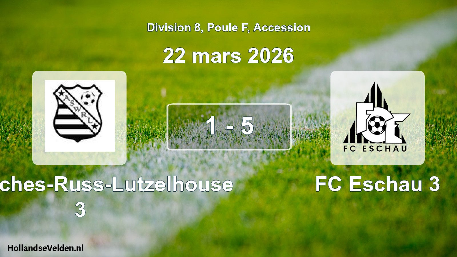 Gespeelde wedstrijd: AS Wisches-Russ-Lutzelhouse 3 - FC Eschau 3 1 - 5 (22 maart 2026)