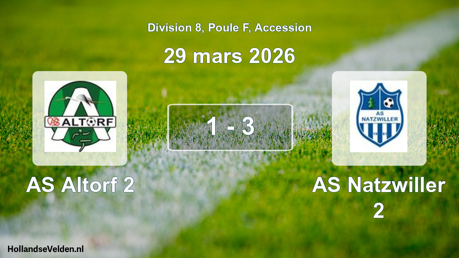 Gespeelde wedstrijd: AS Altorf 2 - AS Natzwiller 2 1 - 3 (29 maart 2026)