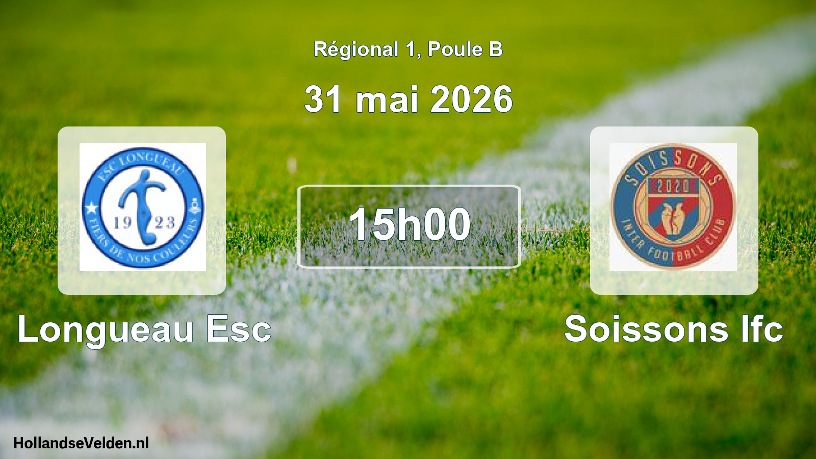 Geplande wedstrijd: Longueau Esc - Soissons Ifc (31 mai 2026)